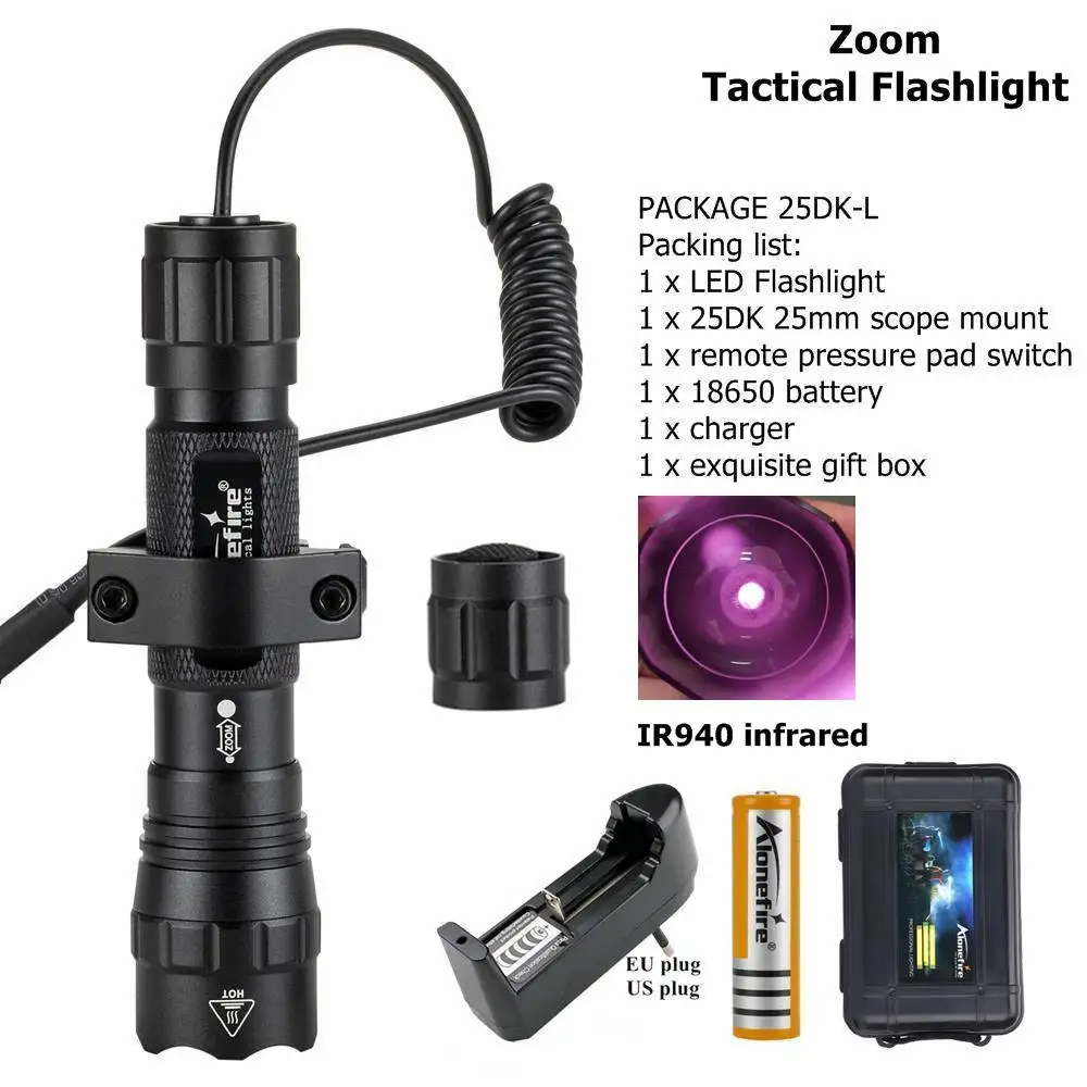 AloneFire tk503 тактический фонарь фонарик Штатив для охоты крепление оружие Свет пистолет фонарь для ружья - Цвет: Оранжевый