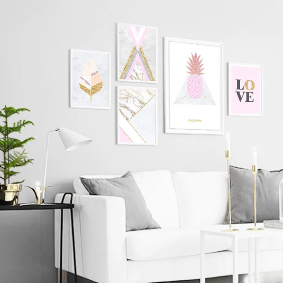 Ананас мотивационные цитаты минималистичный скандинавский плакат настенная