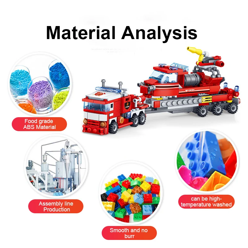 YETAA Legofigure блок подарки кирпичи пожарные блоки игрушки для детей грузовой