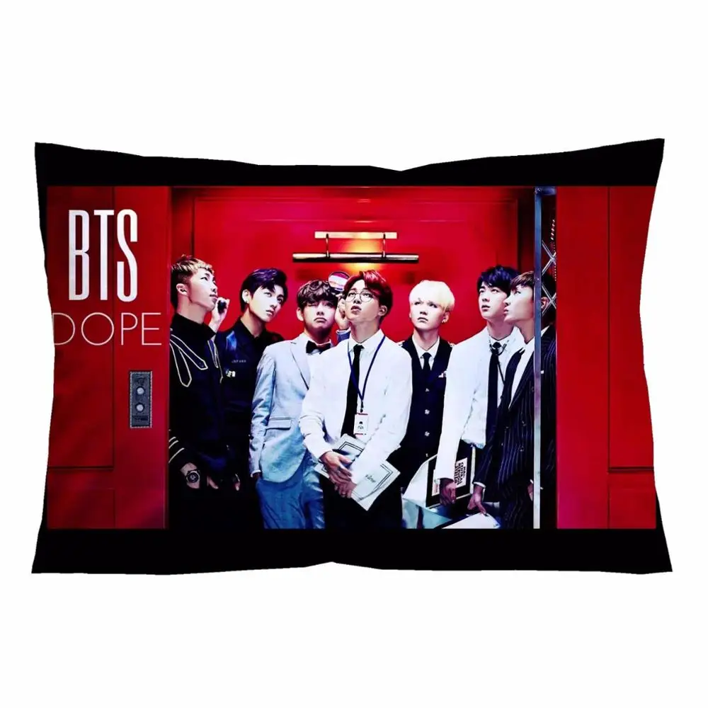 BTS 1 Горячая Распродажа Bangtan Boys BTS Чехол на подушку на молнии для свадьбы на заказ BTS Чехол на подушку квадратный Чехол на подушку для спальни - Цвет: BTS 1