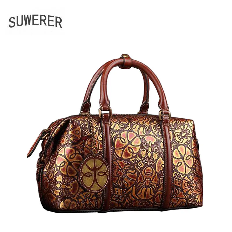 Китайская мода сумки Национальный ретро тиснением сумка из натуральной пакет