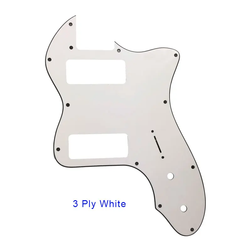 Pleroo гитарные части, палочки, защита для Fender US, плеер Telecaster Tele, роскошная гитара, палочки, защита с P90 хамбакером, пластина для царапин - Цвет: 3 ply white