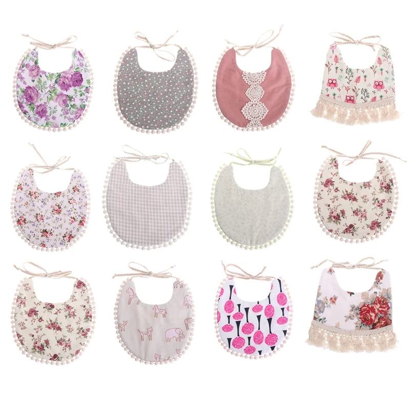 

Top Quality Baby Infant Girls Boy Kids Tassel Saliva Towel Bandana Triangle Bibs Head ScarfXY