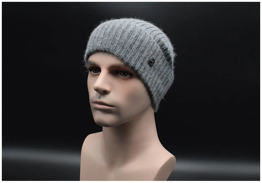 dark grey MIGEDE бренд Mew Шерстяная Вязаная мужская зимняя шапка бини одноцветная шапка мужская теплая мягкая шапочка в стиле кэжуал Gorro cap s - Цвет: dark grey