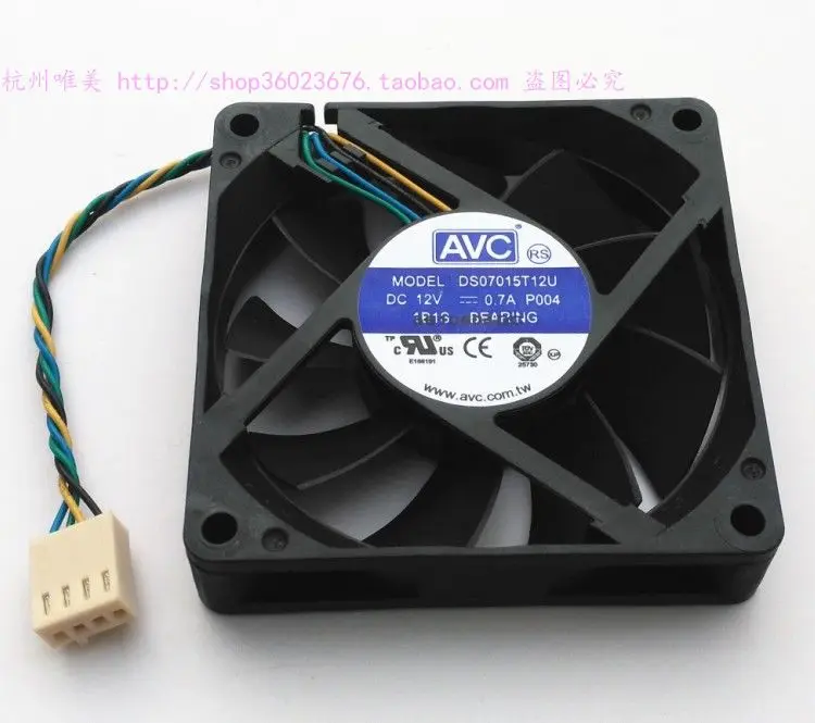 Новый AVC 7015 7 см 4PIN silent DS07015T12U 12 В 0.70a охлаждающий вентилятор