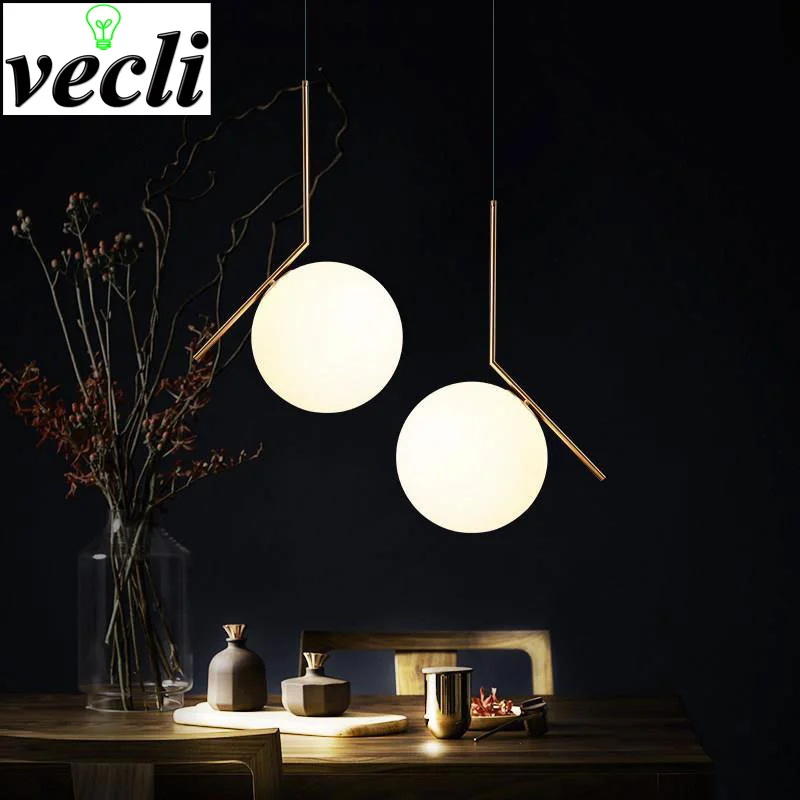 Lámpara LED nórdica para sala de estar, dormitorio, Bar, iluminación para tienda de ropa, bola de cristal, accesorios de iluminación creativos para el hogar AC110V/220V