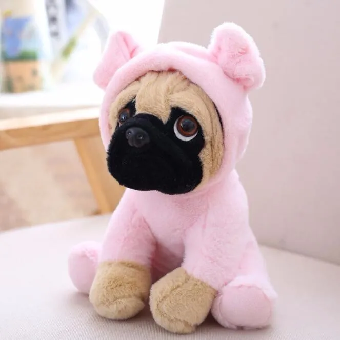 B Kawaii 20 см мягкая модель собаки плюшевые куклы Шарпей Мопс Щенок Плюшевые игрушки для животных для детей день рождения Рождественский подарок - Цвет: B
