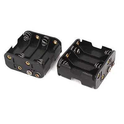 

2 шт. 8 х АА 2 боковыми Батарея Чехол держатель ящик для хранения w 12V оснастки Разъем