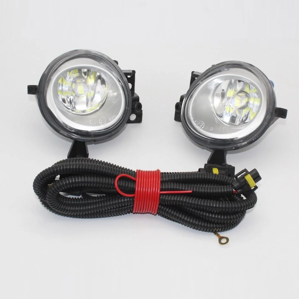 Светодиодный фонарь для VW Touareg 2002 2003 2004 2005 2006 2007 2008 2009 2010 автомобиль передний светодиодный противотуманная фара с провод лампы - Цвет: Pair