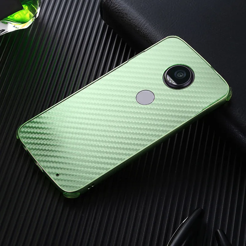 Роскошный металлический бампер чехол для Motorola MOTO Z2 Play Fundas PC задняя крышка чехол из углеродного волокна для MOTO Z2 Play чехол для телефона