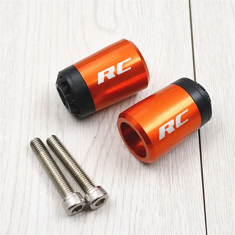 Orange - RC Руль акустическая система заканчивается Кепки слайдер для KTM Duke 125 200 390 690 990 SMC Duke RC 125 200 390 1190 RC8/R Аксессуары для мотоциклов - Цвет: Orange - RC