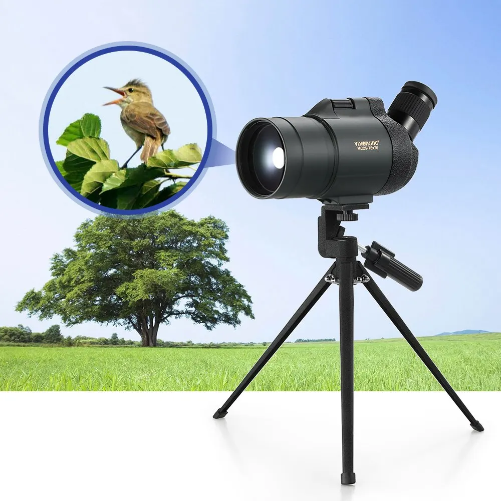 Телескоп Visionking водостойкий охотничий бинокль Bak4 Prism Монокуляр со штативом чехол