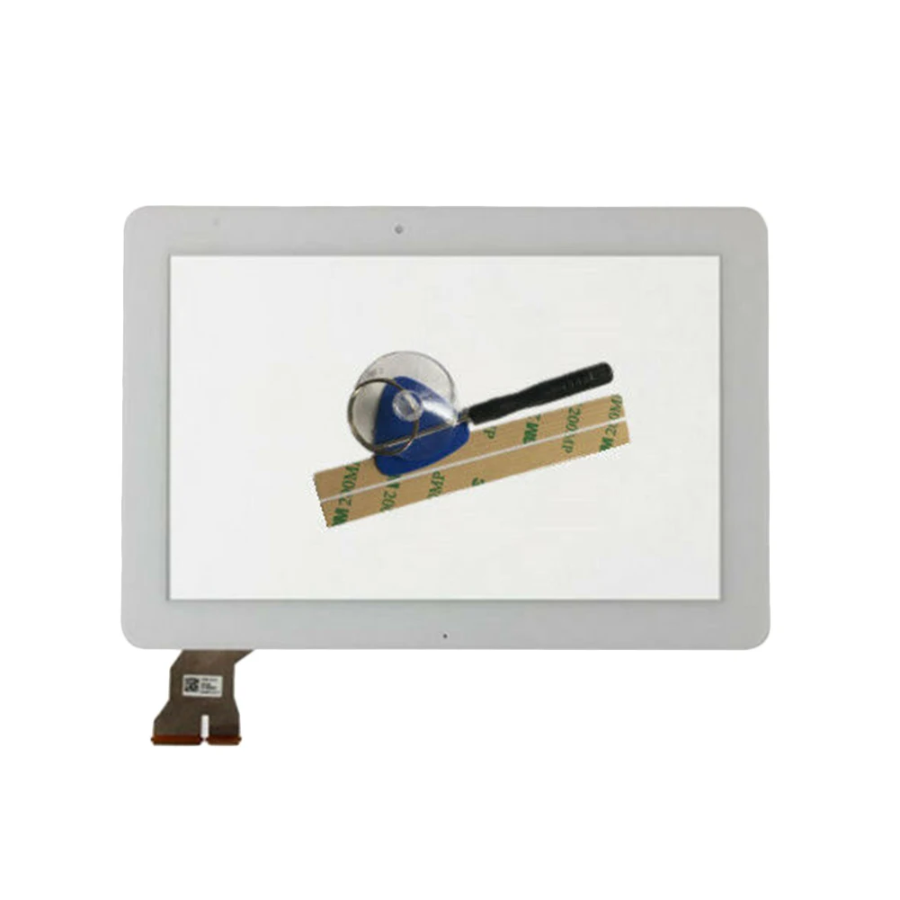 Протестированный Сменный внешний сенсорный экран для ASUS Transformer Pad K018 TF103CG 10,1 дюйма - Цвет: Белый