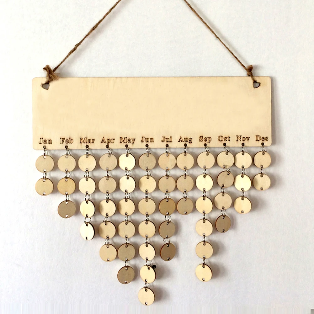 Новинка 2018 популярный деревянный календарь для дня рождения строительная