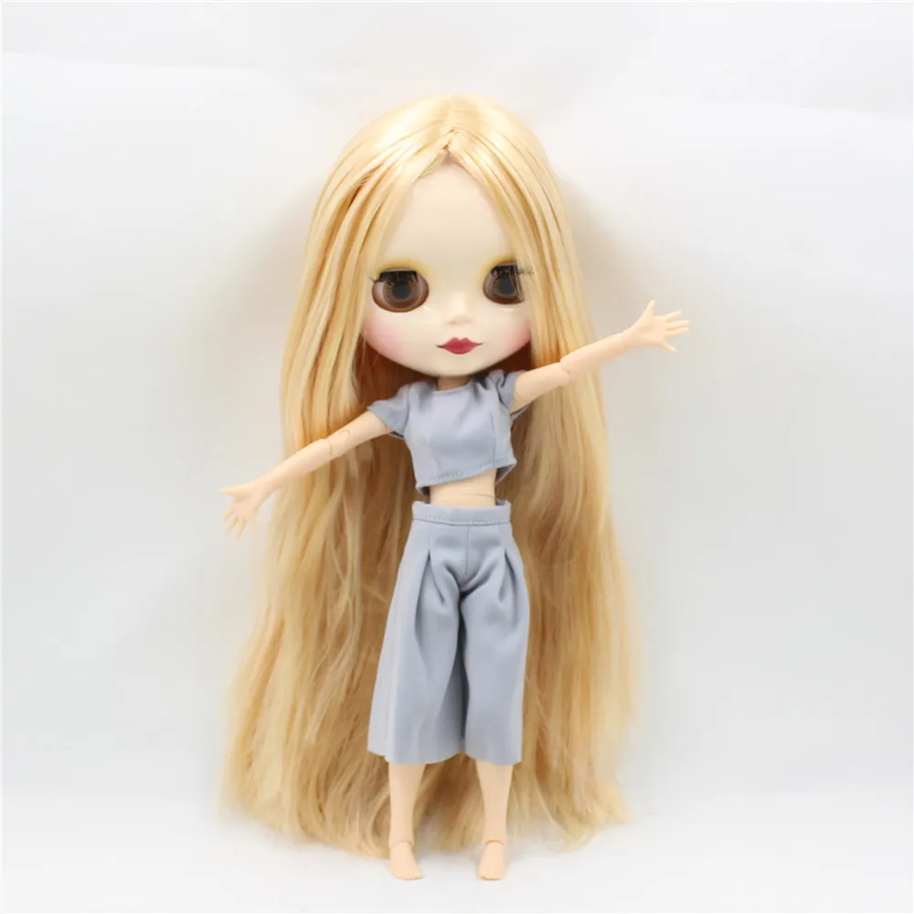 Ледяной фабрики Блит куклы BJD Neo блондинка MIX желтые волосы длинные прямые