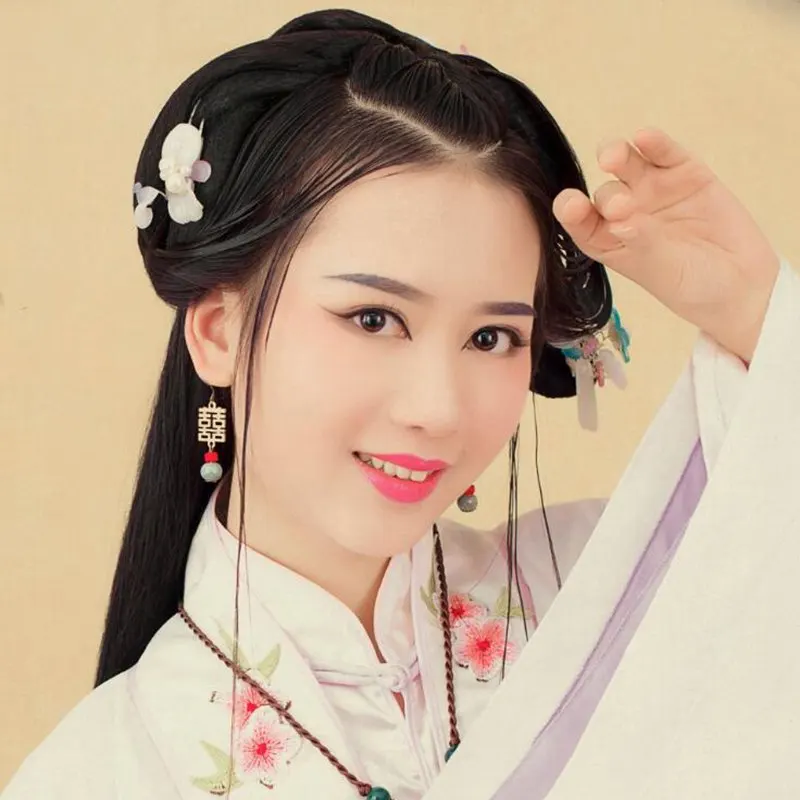 Красные/Синие китайские символы Ruifan керамические серьги с бусинами для девочек