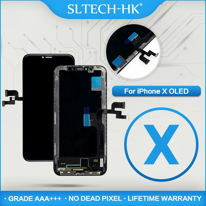 Сменный ЖК-экран AAA + для iPhone X OLED дисплей в сборе без битых пикселей совершенно