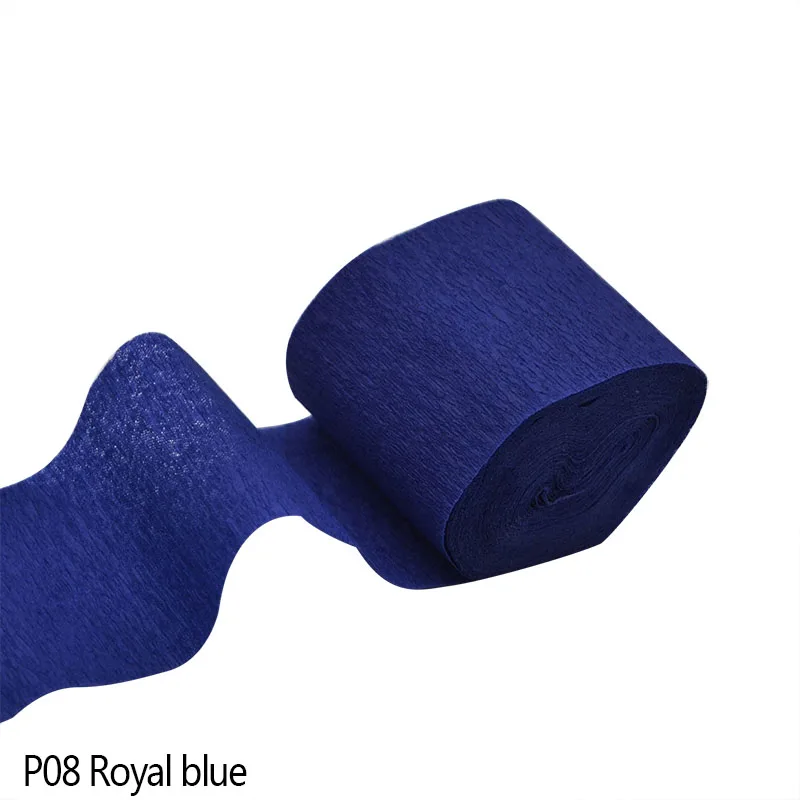 Royal blue 32 фута 10 М длинные узкие ленты из крепированной бумаги DIY Бумажная гирлянда фотографии фоны для свадьбы День рождения Вечеринка Детский душ место украшения - Цвет: Royal blue