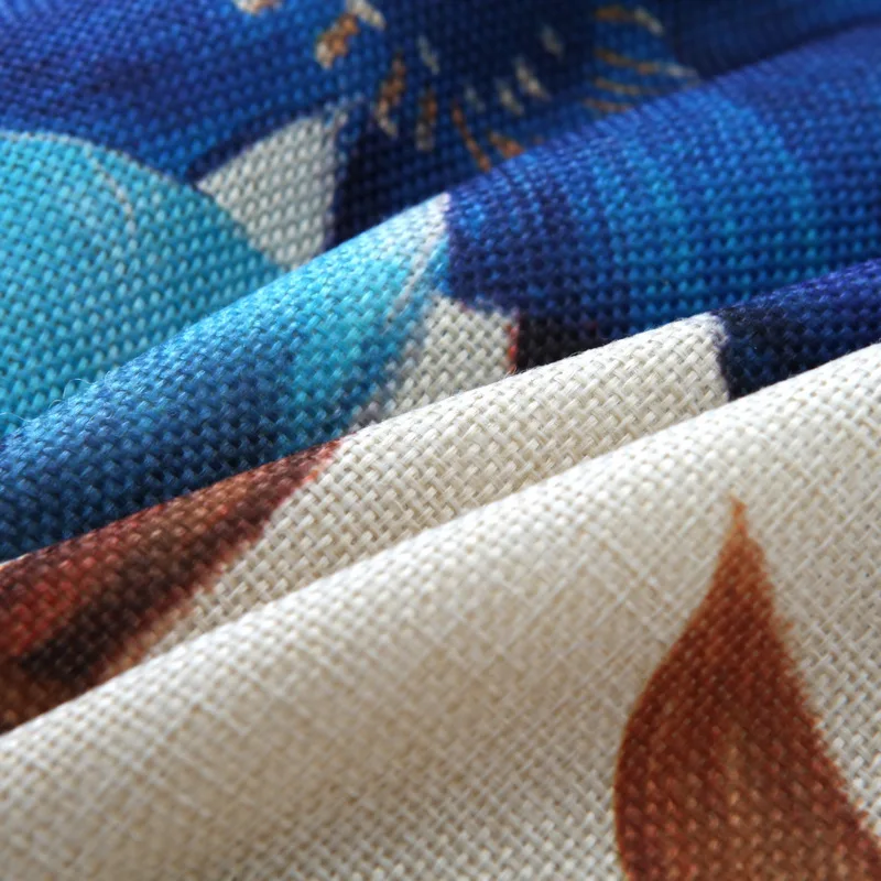 Американский кантри стиль картина маслом цветок птицы льняной пледы диван