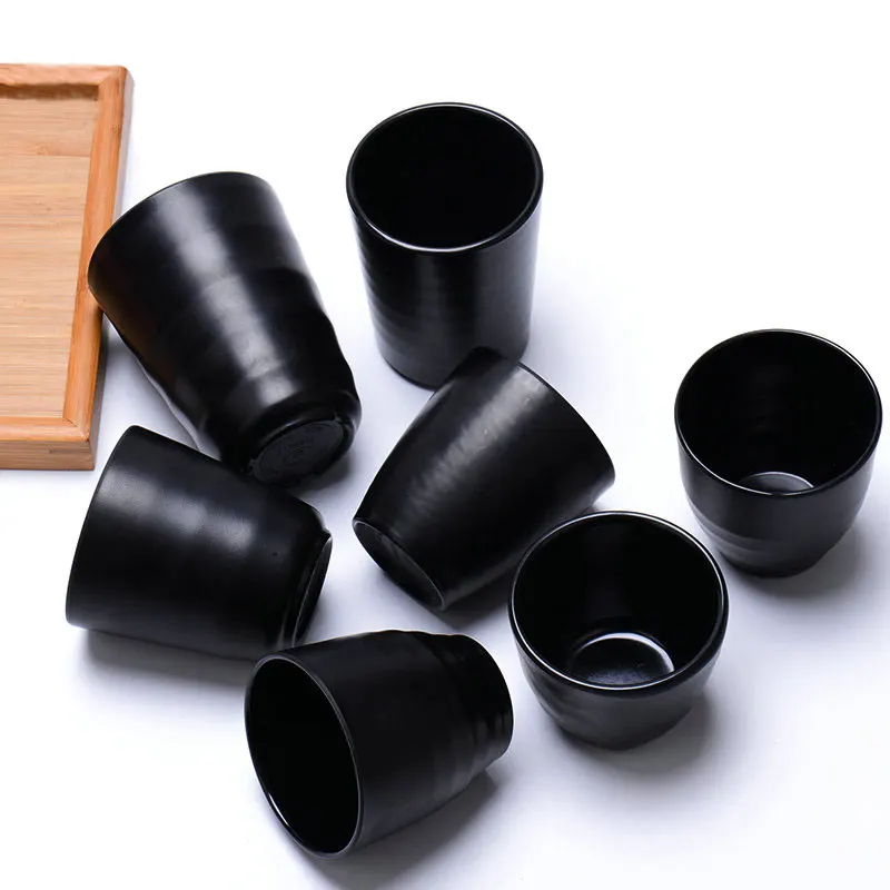 А5 черная меламиновая посуда имитация фарфора пластиковая чашка для напитков в