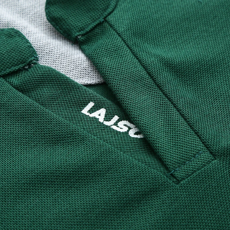 Мужские летние однотонные Цвет со стоячим воротником Повседневная рубашка поло