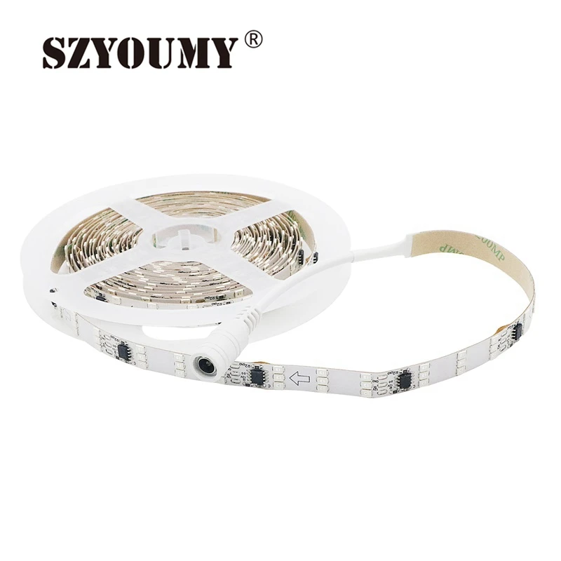 

SZYOUMY 12V Led Strip Light 2835 SMD 256 Colors RGB Dream Color Auto Changeable 180 Leds/ M Flexible Light Ribbon Diode Tape