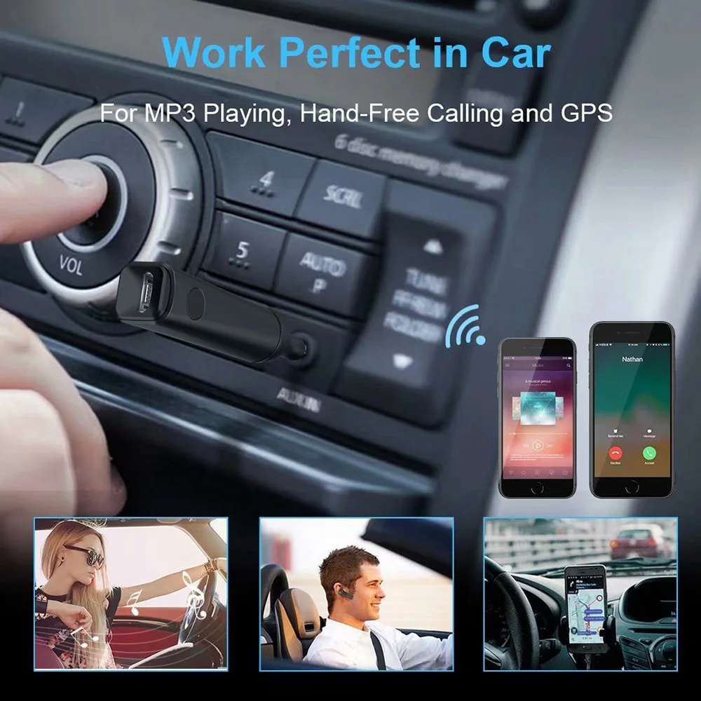 Bluetooth ресивер JINSERTA 5 0 hardfree Aux 3 мм беспроводной аудиоприемник адаптер для