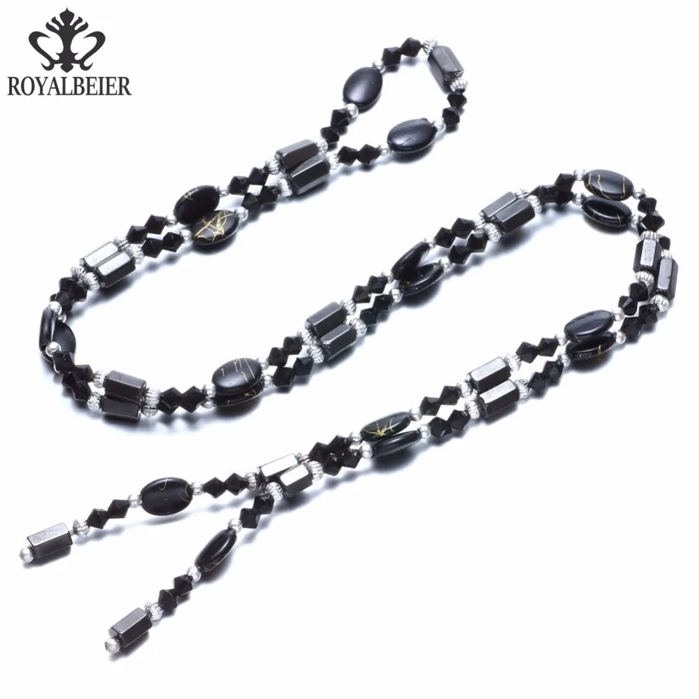 

RoyalBeier Mix Style Crystal Multi Layers Acrylic Magnet Colorful Jewelry Bracelets& Bangle Beads 90cm Chain Bracelets For Women