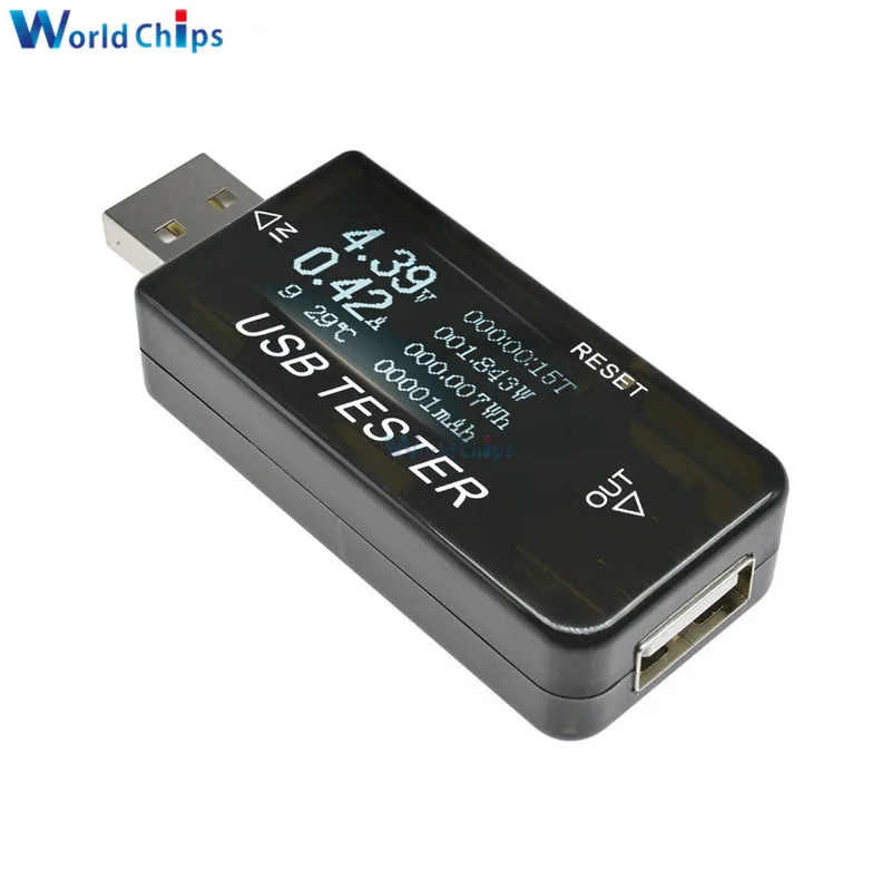 6 в 1 0-5A ЖК цифровой USB Вольтметр Амперметр тестер мощности мультиметр постоянного