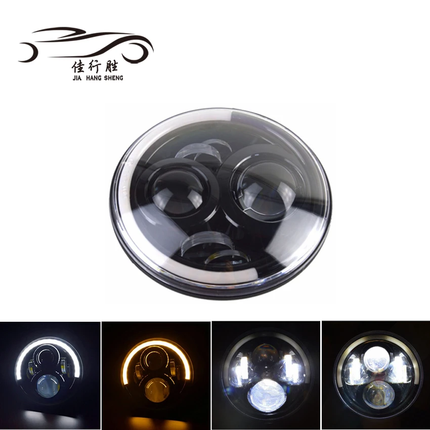 JHS 1X 7 дюймовый светодиодный налобный фонарь Halo Angle Eyes 12В для Jeep Wrangler TJ JK LJ unlimited 1997