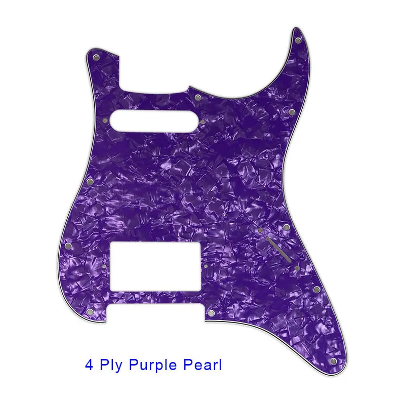4Ply Purple Pearl Электрогитара части для США \ Мехико Fd Stratocaster 11 отверстий HS PAF хамбакер гитара накладка царапина пластина - Цвет: 4Ply Purple Pearl