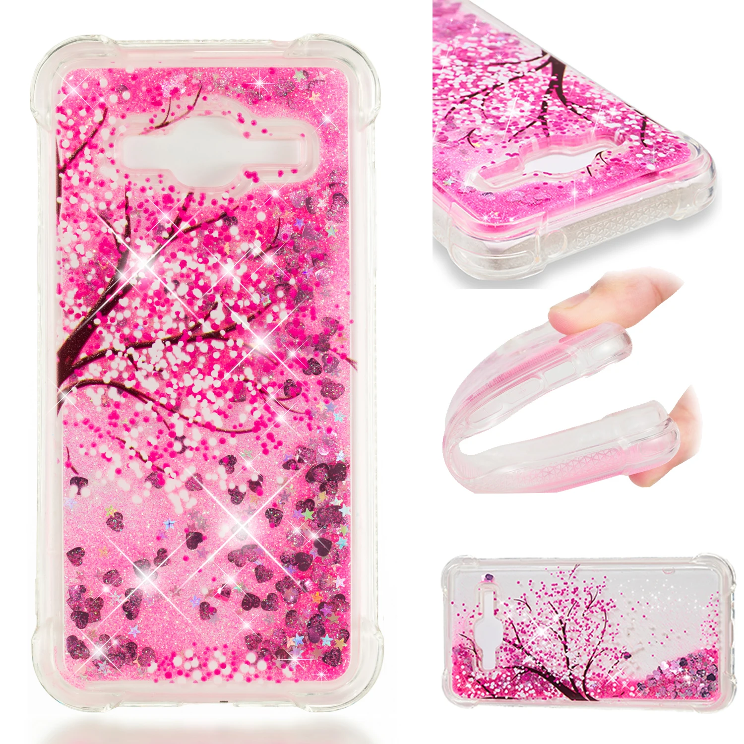 Glitter Cover for Samsung Galaxy J3 2016 J36 SM-J320 SM-J320FN SM-J320F/DS SM-J320H/DS Dynamic Liquid Quicksand Case | Мобильные