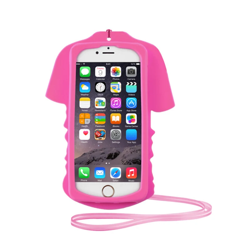 Универсальный Красочный майка Дизайн Силиконовые Телефон Дела для iphone 4 4S 5 5S se 6 s