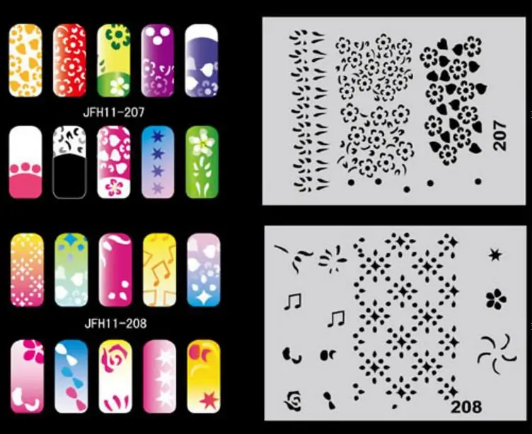 Новый Unit11 Красочный 20 лист/Лот 200 дизайн ногтей ногтевая аэрография лист