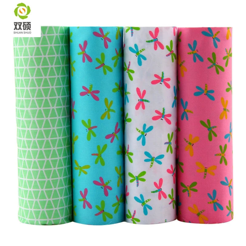 Лоскутная хлопковая ткань Dragonfly толстая Ткань стеганая для шитья кукольной