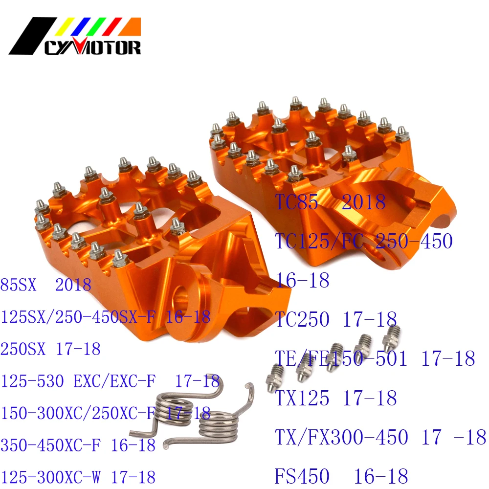 5 ЧПУ мотоцикл подножки мотоцикла подножек для KXF CRF CR TC TE TX FX YZ YZF WR WRF 85 125 150 250 426 450 с героями мультфильма «Холодное сердце», X FX L, M - Цвет: 5