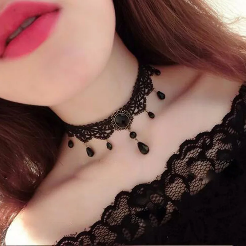 Женское бархатное колье чокер с черным цветком стразы чокер|velvet choker|rhinestone choker