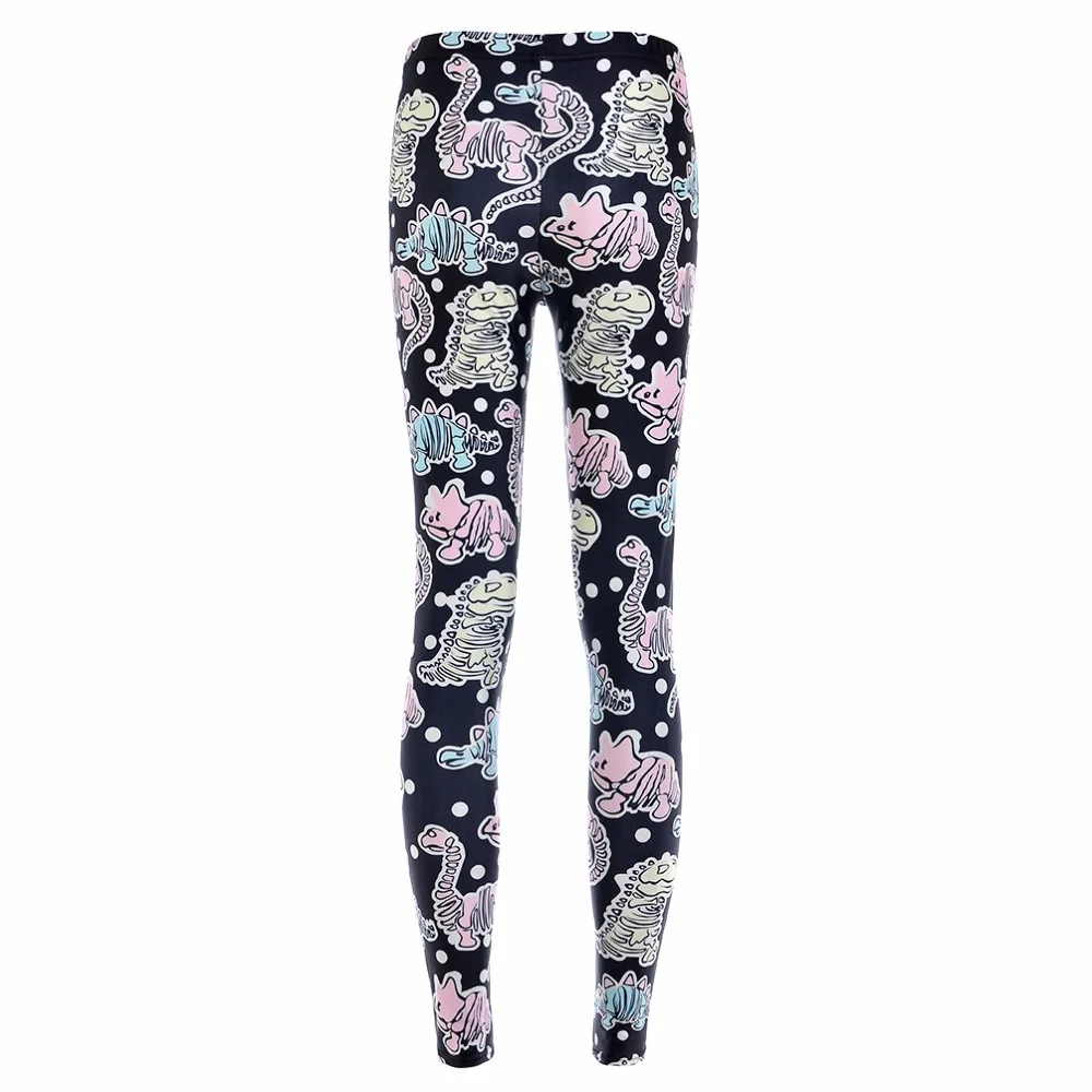 Хит продаж! Женские леггинсы размера плюс с мультипликационным принтом женские