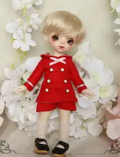 red Новинка 1/8, Одежда для кукол Blythe BJD, красивый фиолетовый/красный/серый костюм для колледжа(4 шт.), Одежда для кукол BJD - Цвет: red