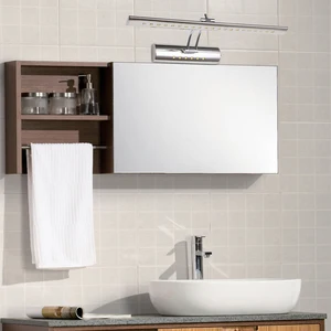 Современный минималистичный зеркальный светильник 40 см 55 см, Фреска, специальный водонепроницаемый светильник для ванной комнаты, лампы для туалетного столика, светодиодный ная лампа, серебристый, золотой