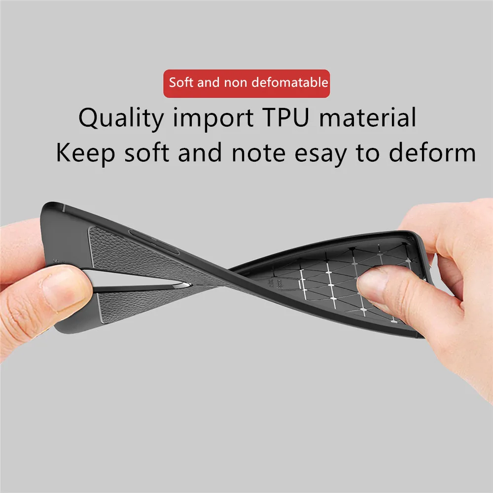 For Oneplus 7 Silicone Shockproof Case Cover Luxury Leather Litchi Pattern Soft TPU for |
