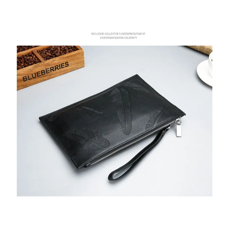 2018 New Men's Bag Leather Embossed Clutch Personality Casual Luxury Handbags Men Bags Designer | Багаж и сумки