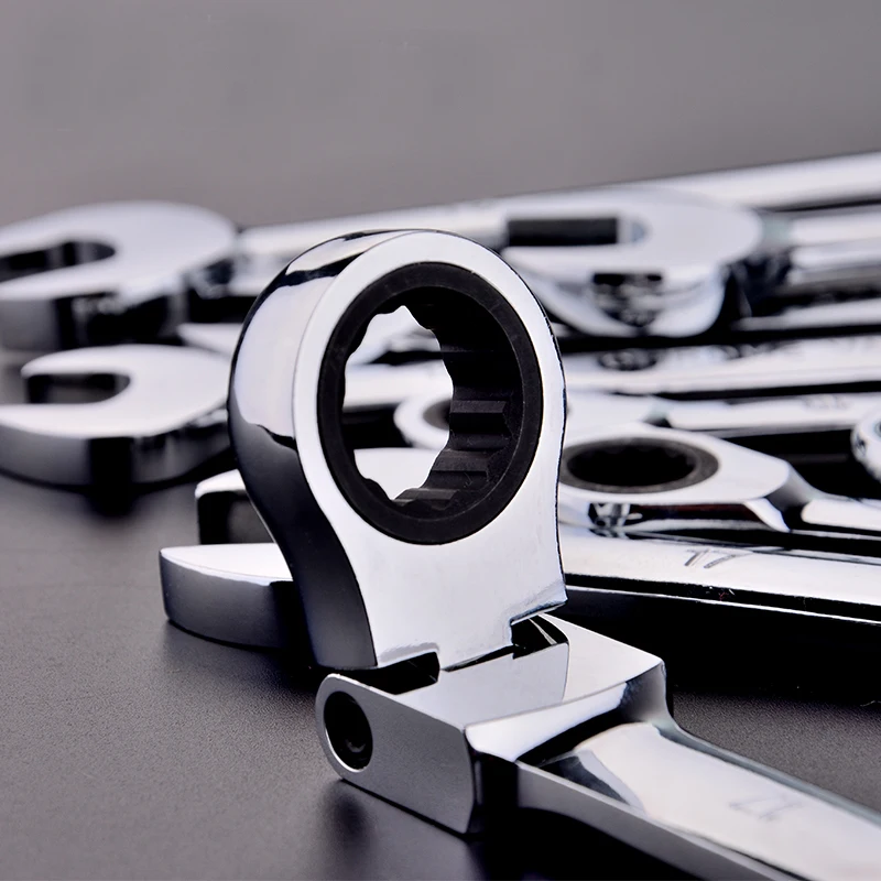 1 шт. 6-24 мм набор гаечных ключей с трещоткой гибкие головки cr-V открытые торцевые