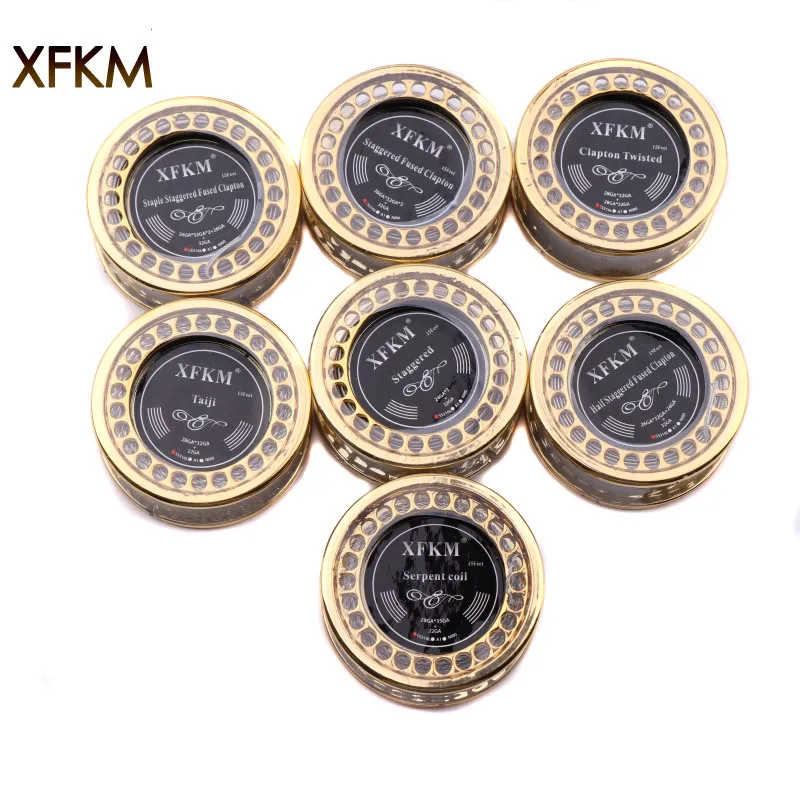 

XFKM 5m/roll SS316l Fused Clapton for RDA RBA Rebuildable Atomizer Electronic Cigarette Heating Wires Vape DIY Coil Tools