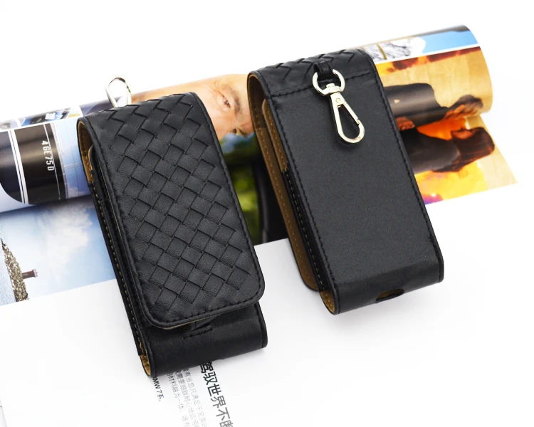 Цветная черная, розовая плетеная Сумка из искусственной кожи для IQOS 2,4 Plus, универсальный чехол-сумка