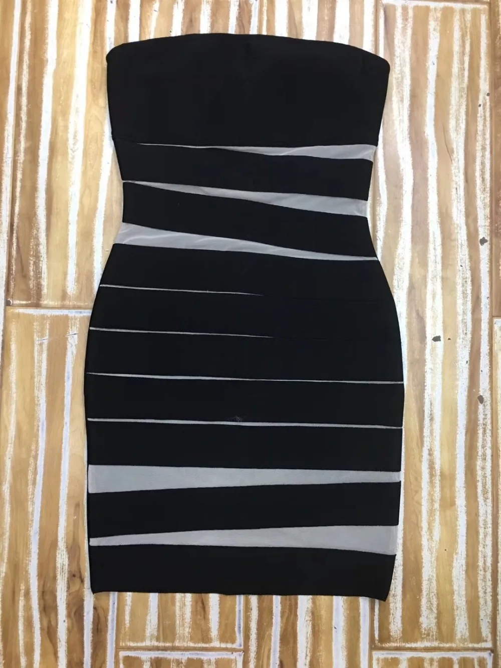 Summer Style Sexy Strapless Striped Mesh Bandage Dress 2018 Knitted Elegant Designer Party | Женская одежда