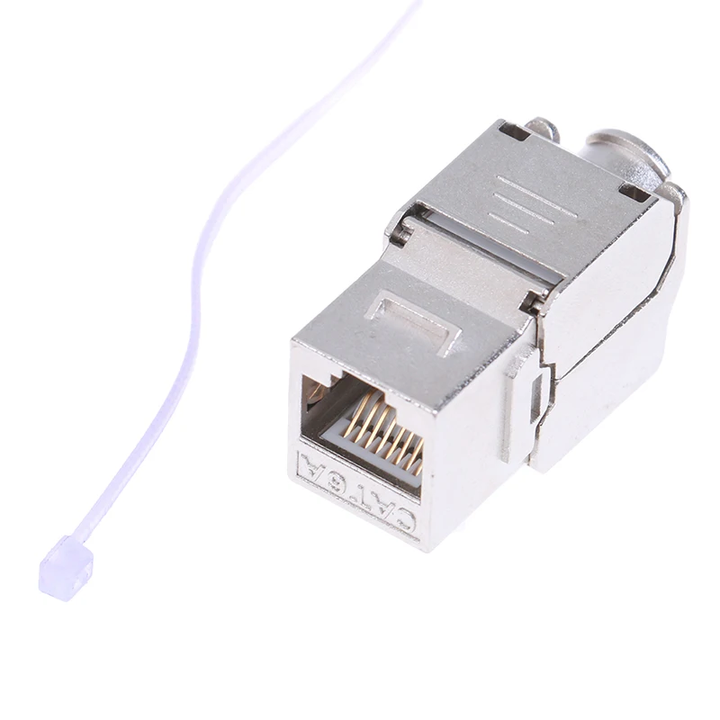 Фото Keystone Cat6A Экранированный FTP металлический модуль сетевой Jack Соединительный Keystone Cat6A Экранированный FTP металлический модуль сетевой Jack Соединительный