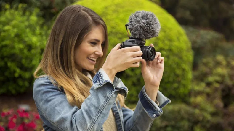 Ехал VideoMicro Компактный На Камере Записи Микрофон для Canon Nikon Sony Lumix DJI Осмо DSLR Камеры