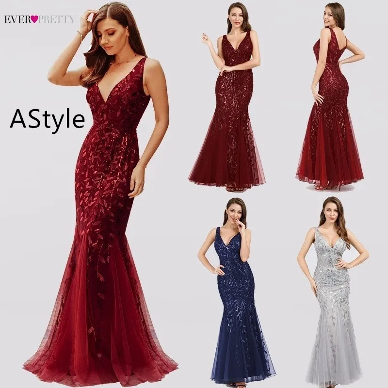 Robe De Soiree Ever красивые сексуальные вечерние платья Русалка Длинные блестящие драпировки, тюль, вечерние платья элегантные женские вечерние платья