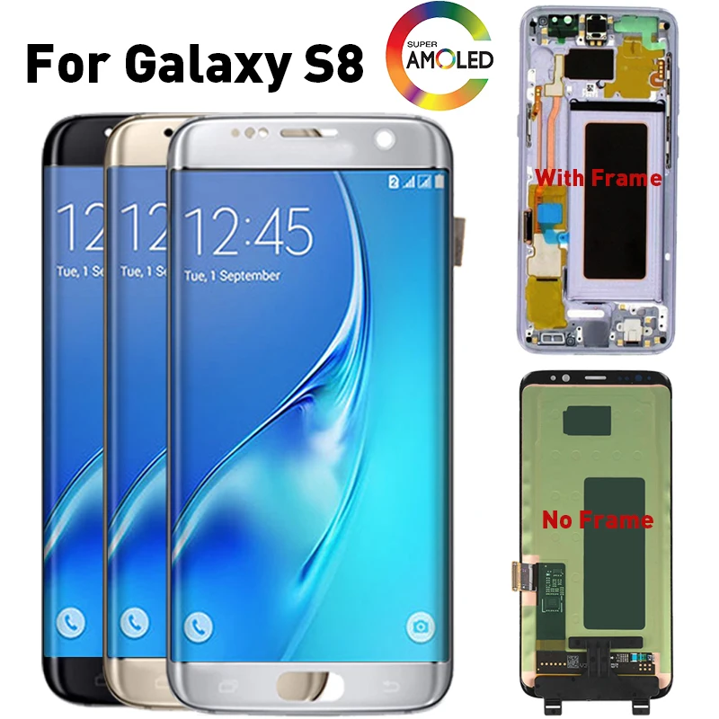 Оригинальный Super Amoled ЖК дисплей для samsung S8 Дисплей Galaxy G950 G950F Сенсорный экран